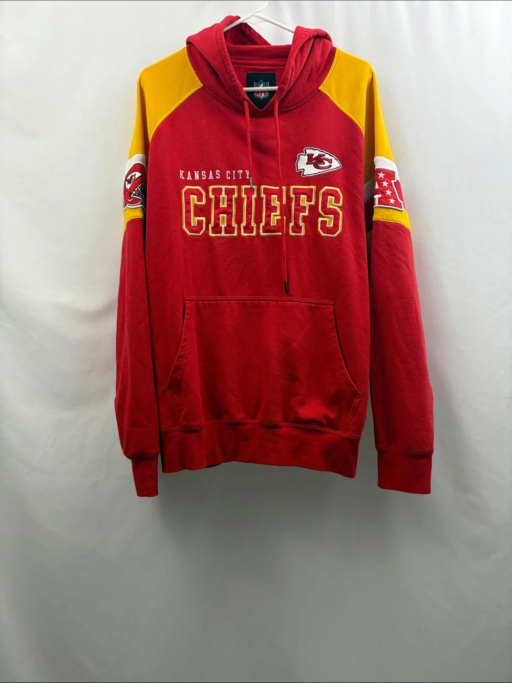 NFL Team Apparel Men’s Kansas City Chiefs Zip Up Hoodie XXL Red/Yellow Gold - Picture 1 of 8